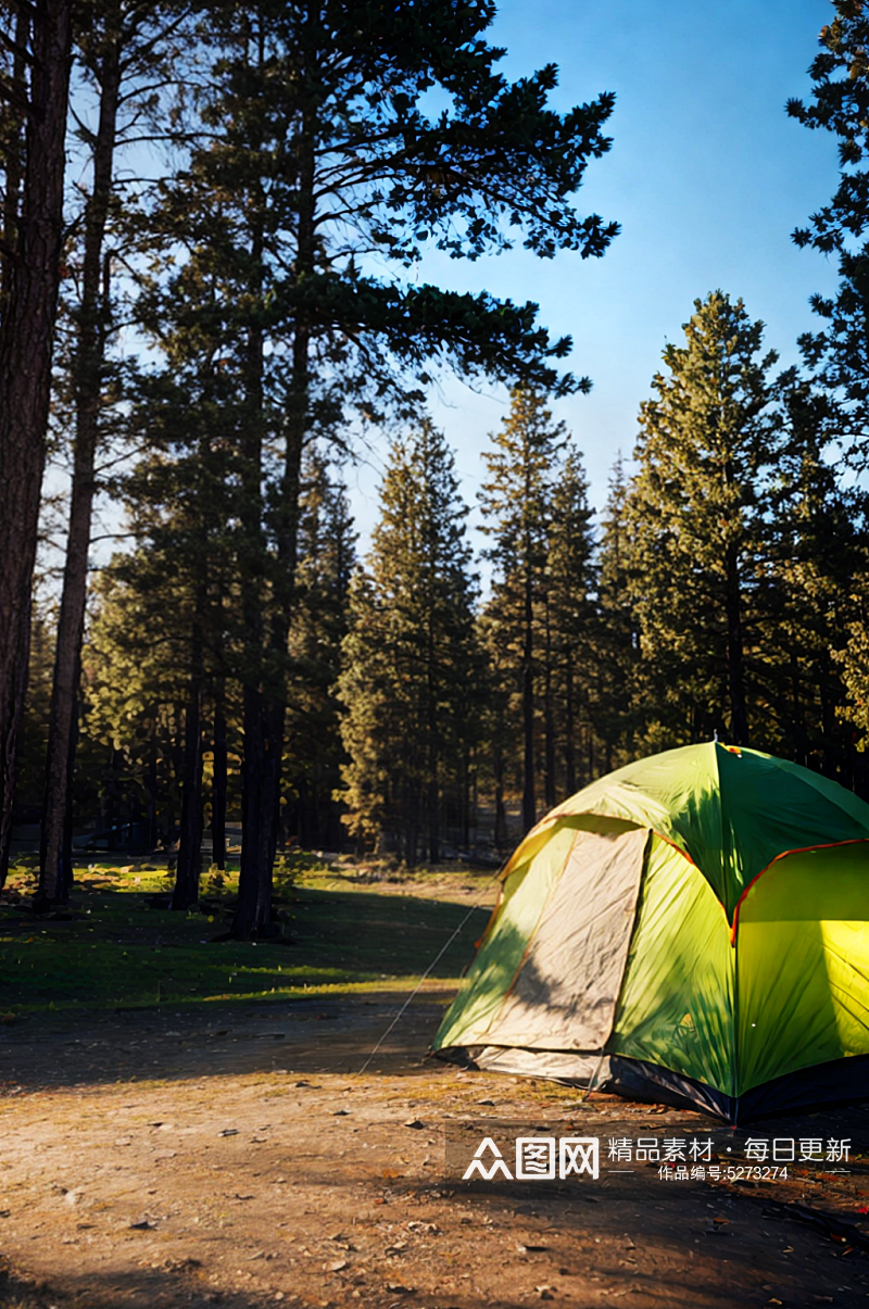 户外野外露营帐篷图片素材