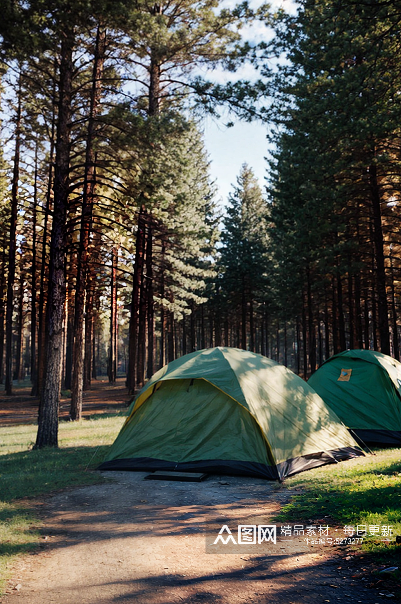 户外野外露营帐篷图片素材