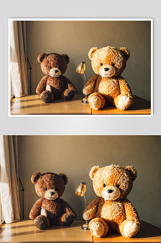 数字艺术可爱小熊玩偶摄影图