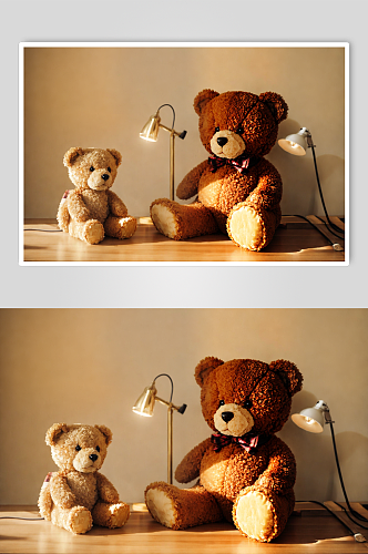 数字艺术可爱小熊玩偶摄影图