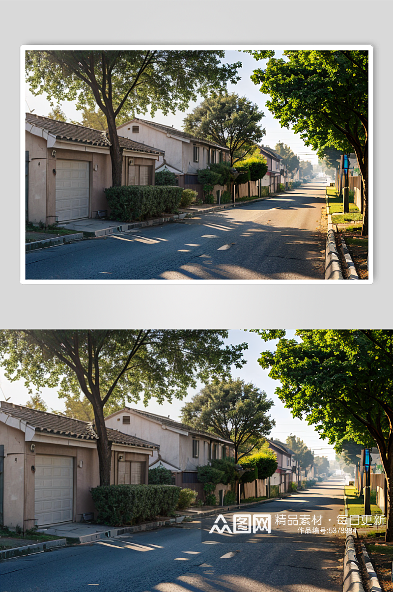 乡村街道AI摄影图素材