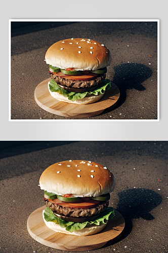 数字艺术汉堡包图片