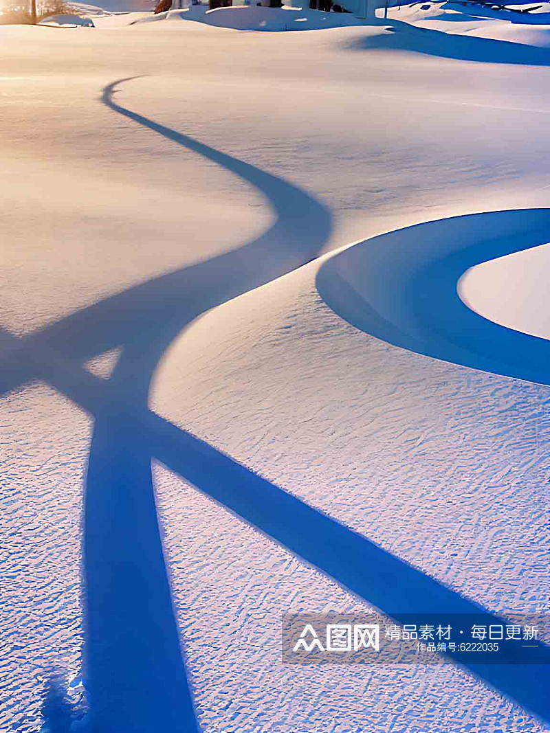 摄影风冬天下雪AI数字艺术素材