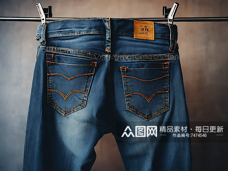 摄影风牛仔裤AI数字艺术素材