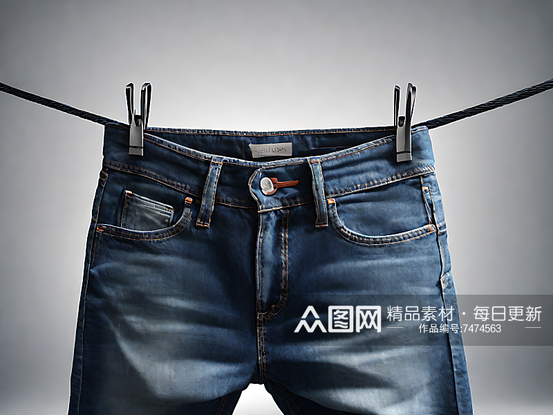 摄影风牛仔裤AI数字艺术素材