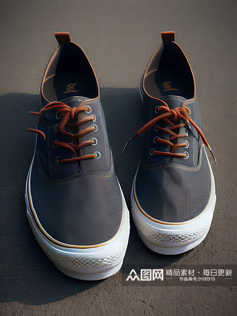 AI数字艺术帆布鞋写实摄影素材