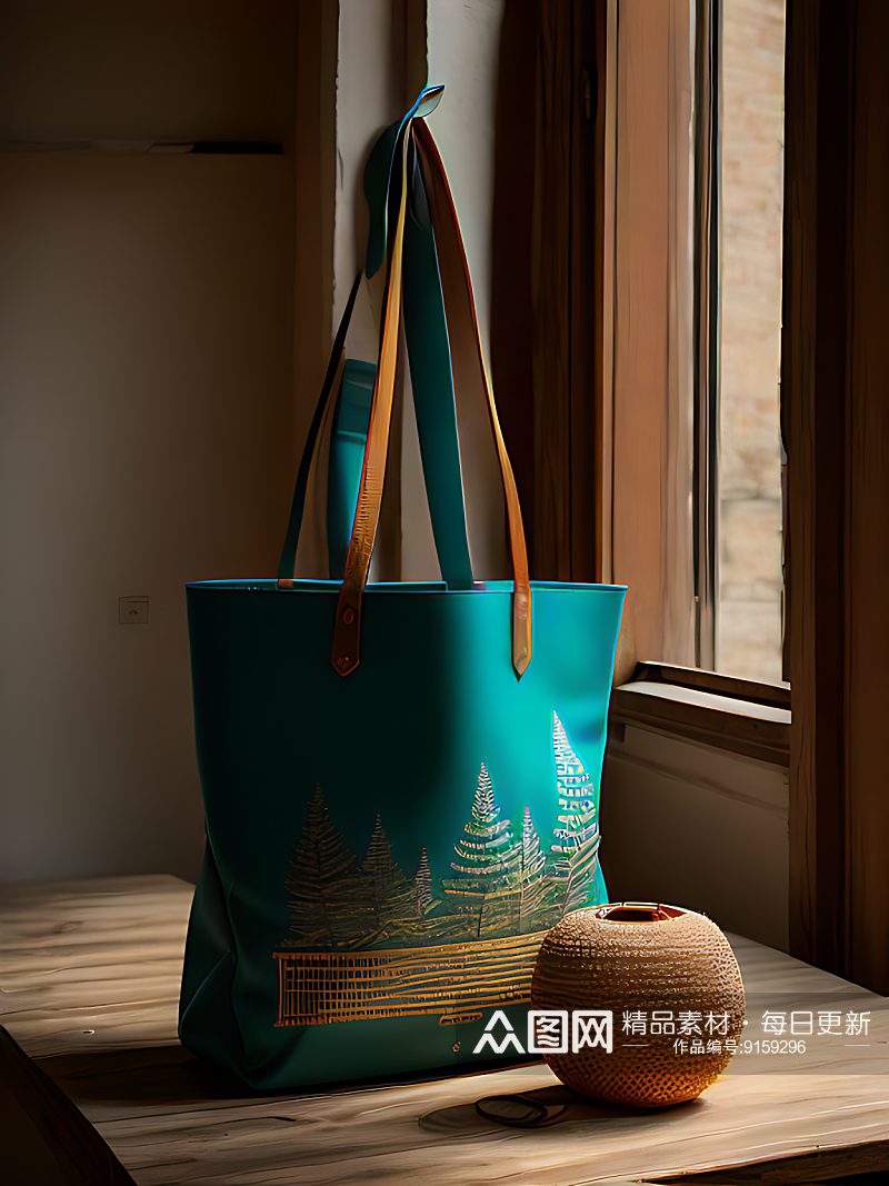 AI数字艺术购物袋写实摄影素材