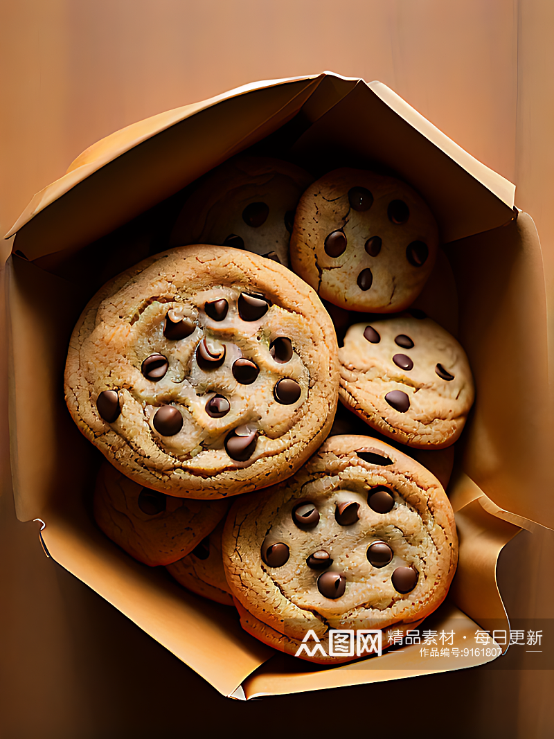一盒饼干写实摄影AI数字艺术素材