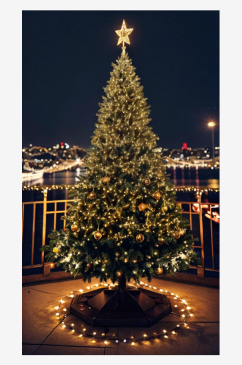 摄影风一棵圣诞树AI数字艺术