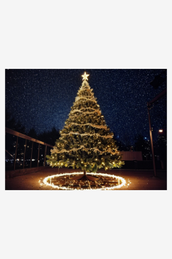 摄影风一棵圣诞树AI数字艺术