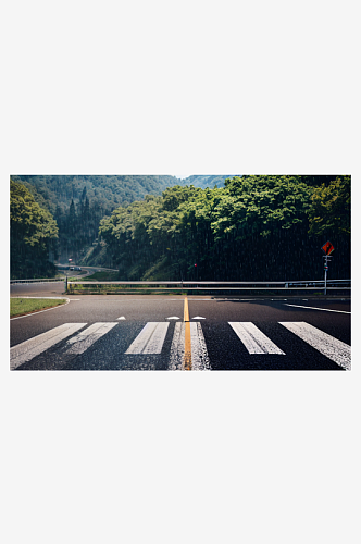 精致美丽下雨道路自然风景图片