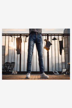 摄影风牛仔裤AI数字艺术