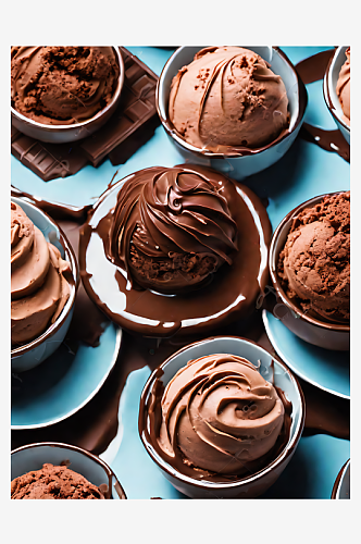 AI数字艺术摄影风巧克力味雪糕