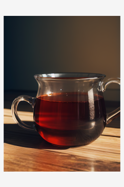 桌上的一杯茶写实摄影AI数字艺术