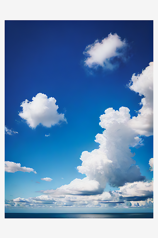 AI数字艺术美丽的云朵天空写实摄影