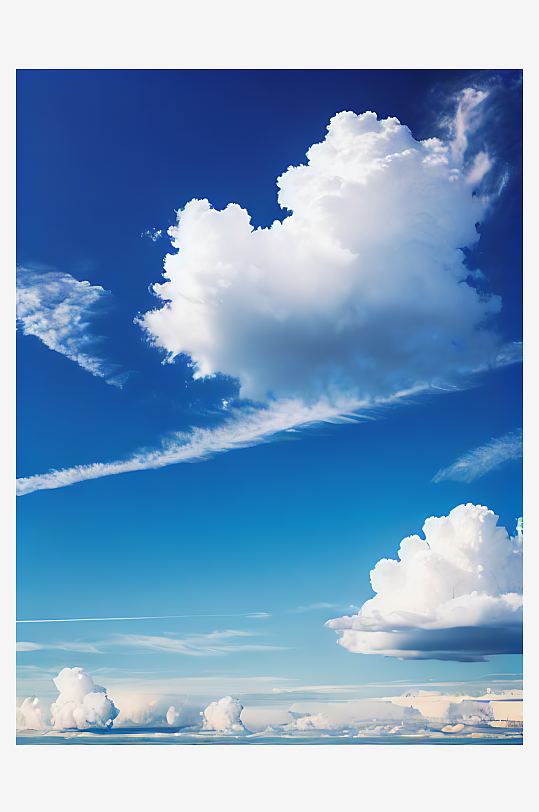 AI数字艺术美丽的云朵天空写实摄影