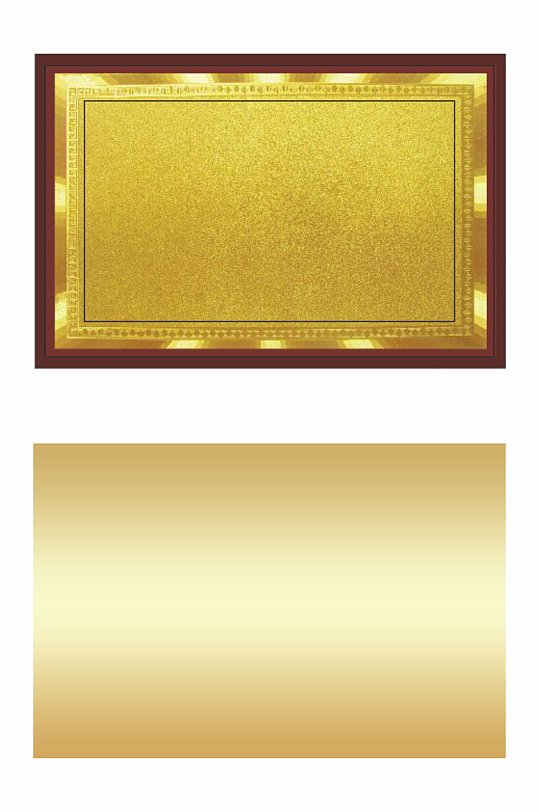 木托牌金色钛金牌免扣元素背景cdr