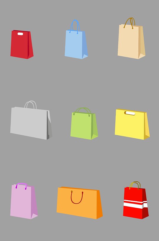 手提袋设计样机矢量图元素cdr