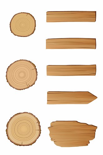 树木纹理纹路年轮木材元素免扣模板cdr