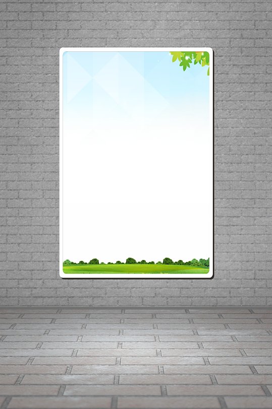 绿色草地树叶学校制度清新模板绿色cdr-众图网