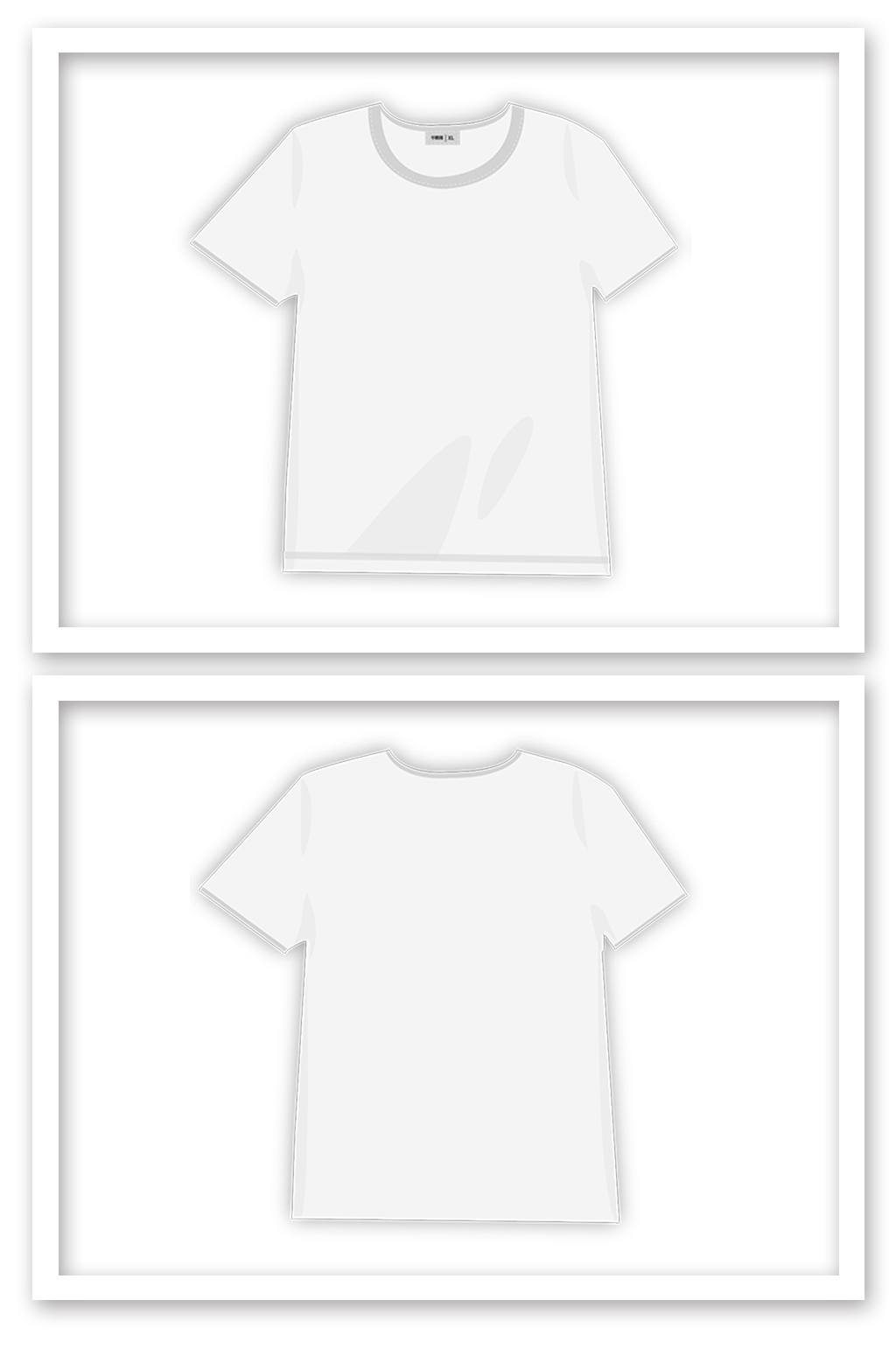 白色短袖t恤矢量元素模板下载