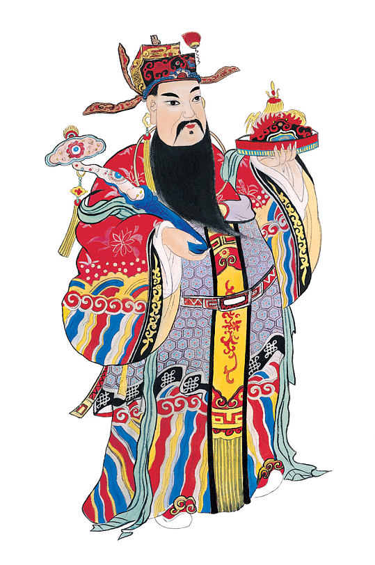 高清聚财门神贴画