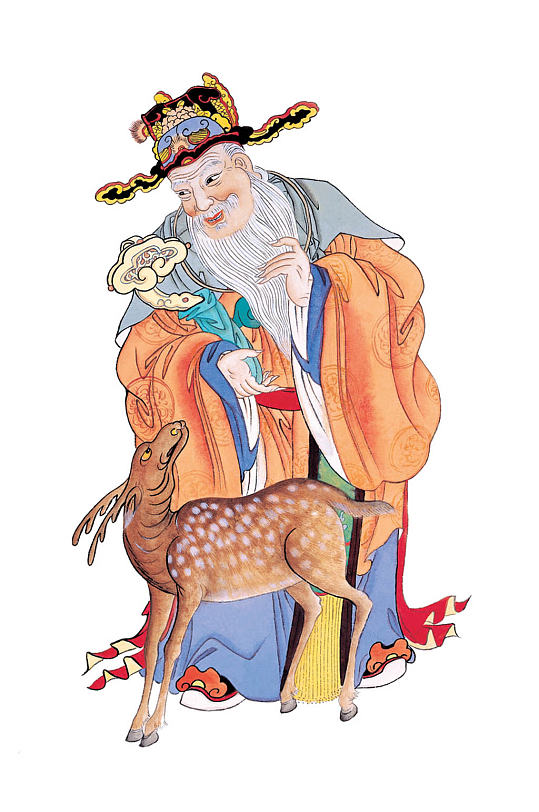 高清寿星年画贴图