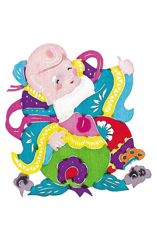 高清寿星年画贴图