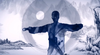 中国水墨太极功夫背景视频-众图网