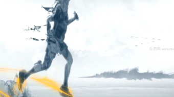 唯美体育运动水墨视频素材 企业年会水墨视频-众图网