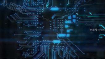 炫酷科技电路效果背景视频-众图网