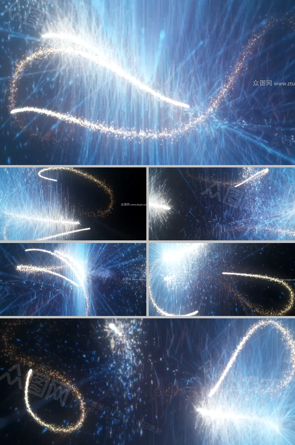 幻光径流粒子溅射背景视频素材