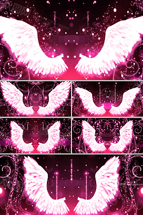 唯美梦幻天使翅膀背景视频