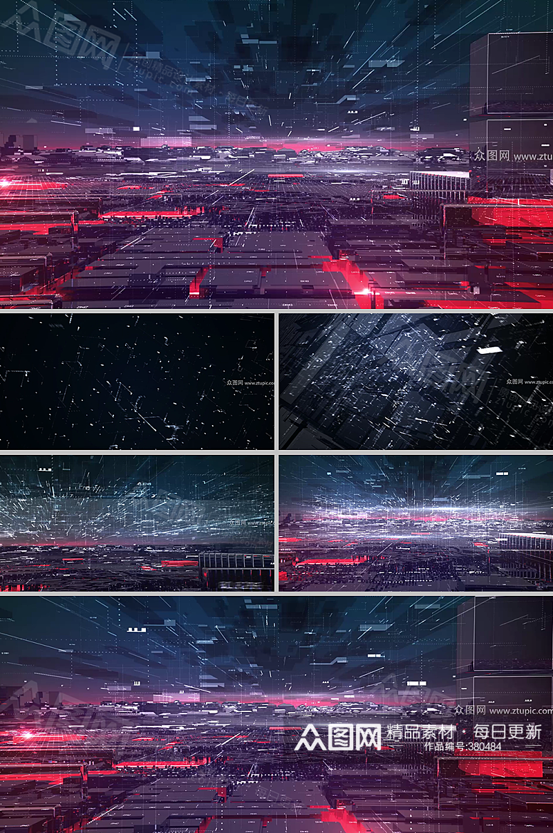 科技空间动画标题背景视频素材