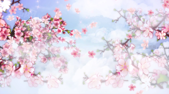 烟云桃花唯美梦幻背景视频-众图网