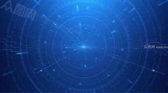 蓝色科技线条背景穿梭视频-众图网