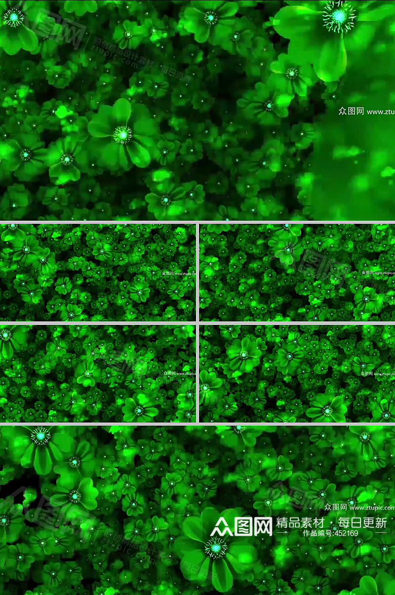 绿色幸运草动态背景视频素材