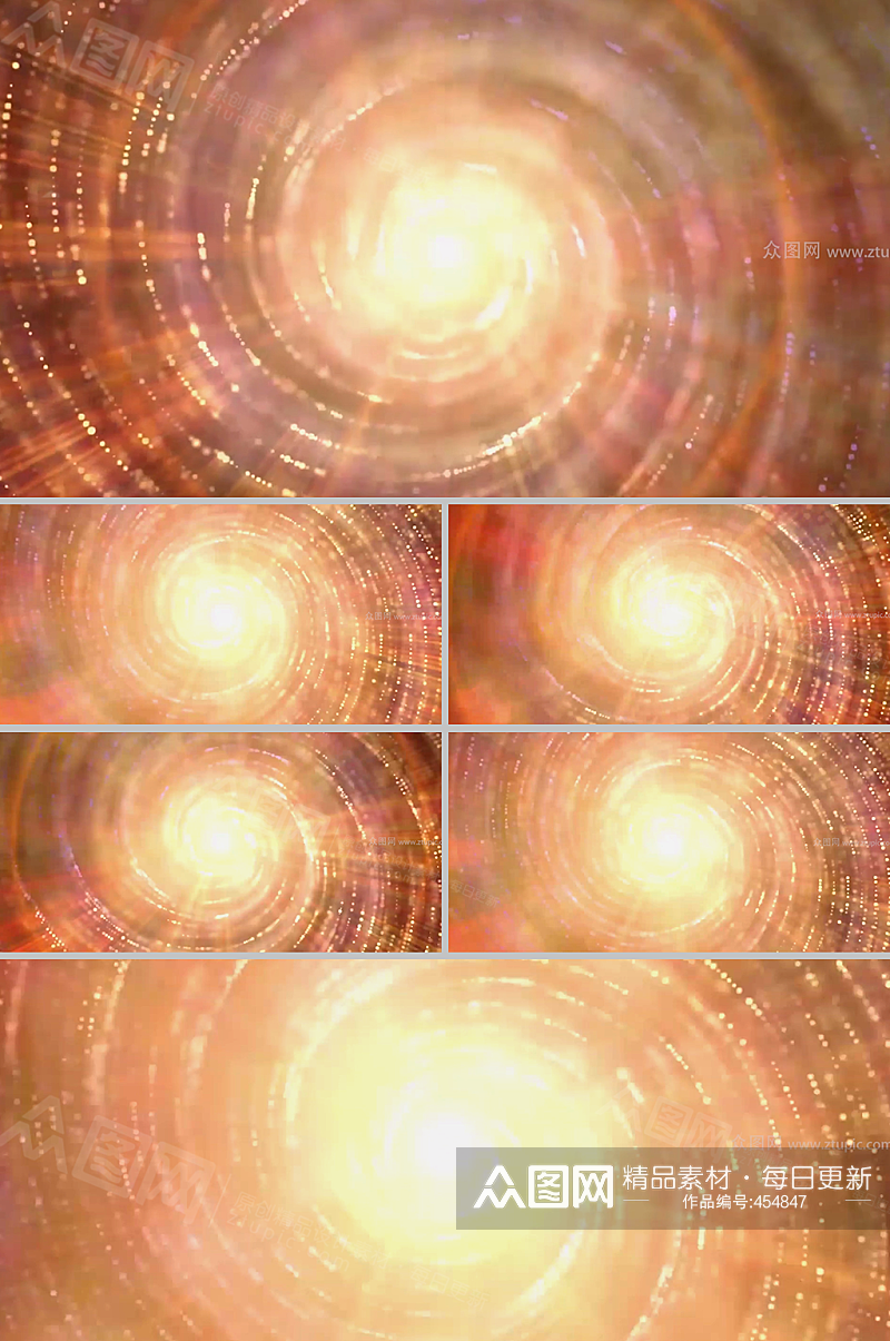 梦幻星光螺旋粒子背景视频素材