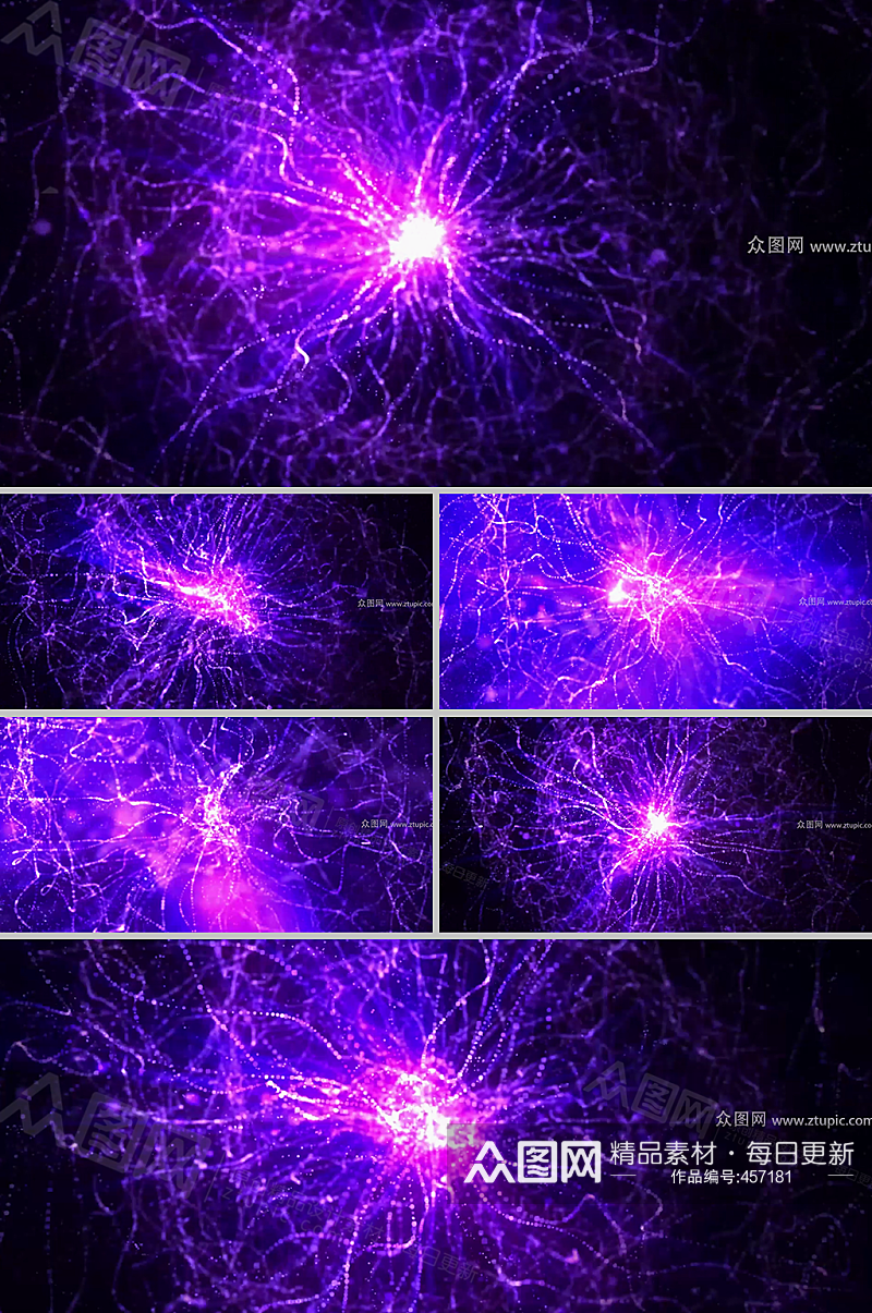 科幻神经元粒子背景视频素材