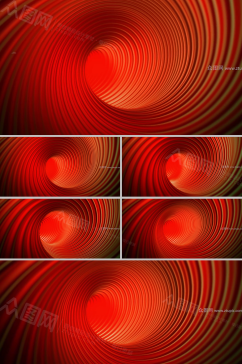 螺旋线性橘红隧道背景视频