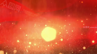 红色流动光效晚会国庆背景视频素材-众图网