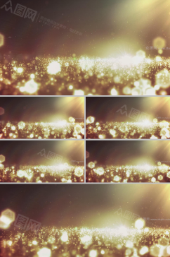 静谧金色粒子光线LED视频背景