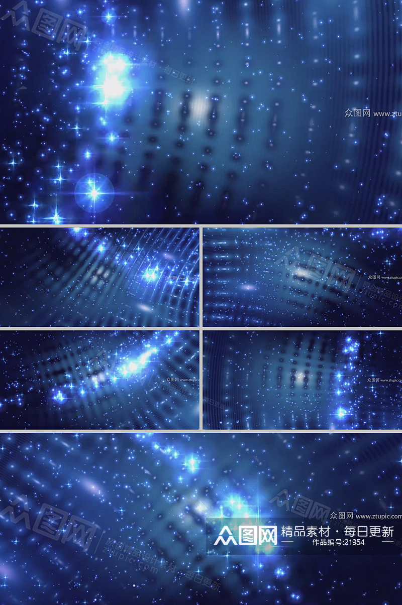 蓝色科技感粒子商务视频背景素材