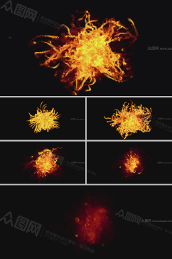 火焰魔法爆发汇聚消失视频素材