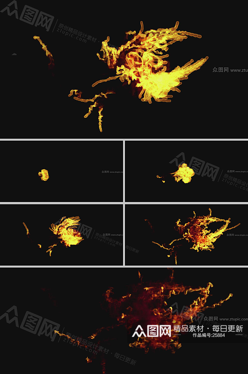 小股火焰喷溅逃逸视频素材素材