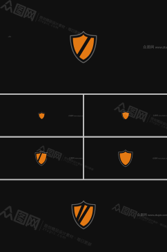 安全护盾标志动画视频素材