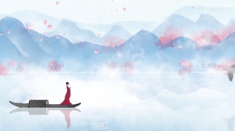 唯美水墨风景画视频素材-众图网