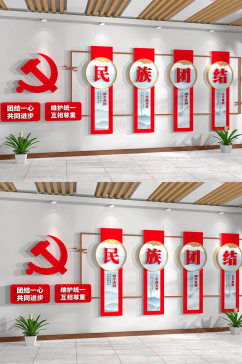 民族团结党建文化墙