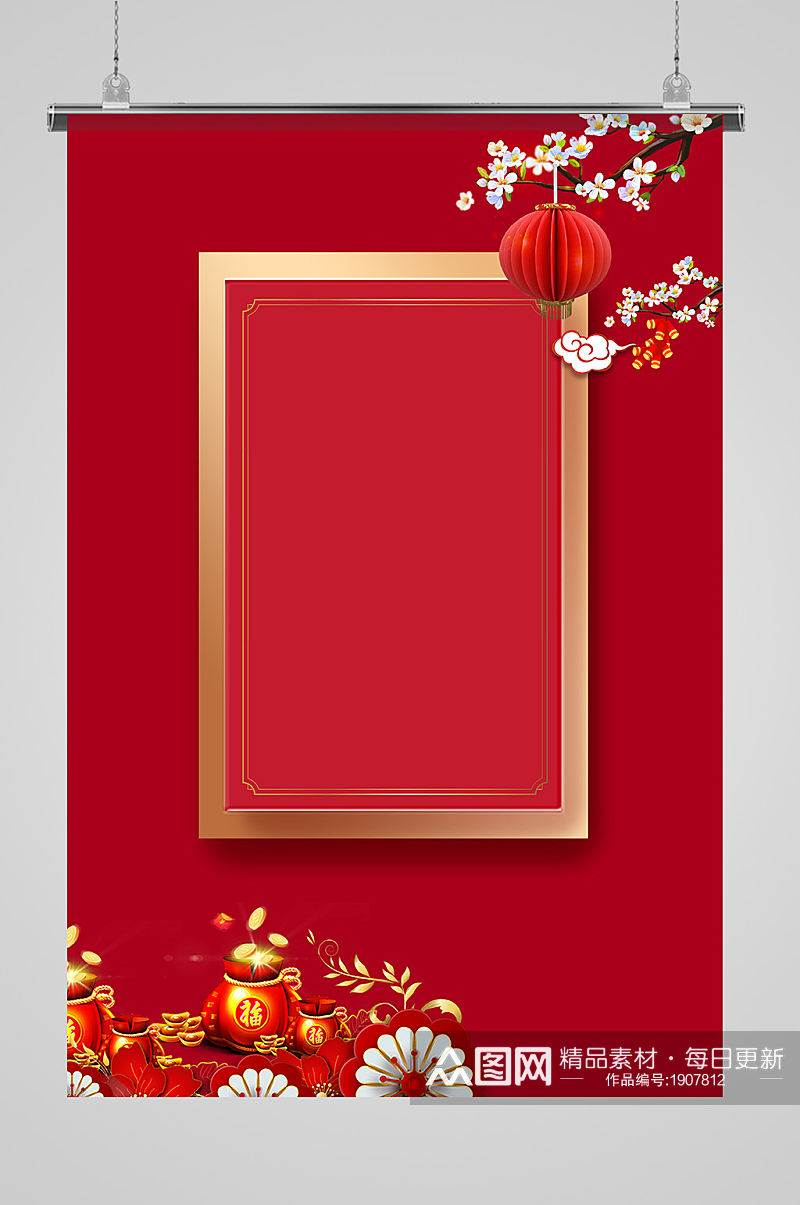 喜庆中国风红色节日背景素材