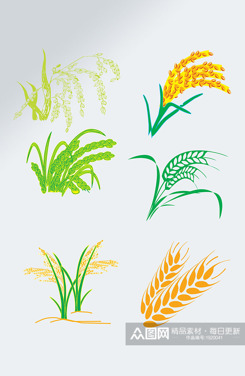 粮食水稻麦子麦穗免扣元素素材